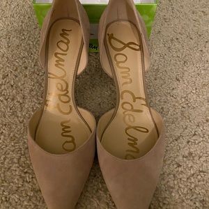 Sam Edelman Telsa d’Orsay Pumps Oatmeal Suede